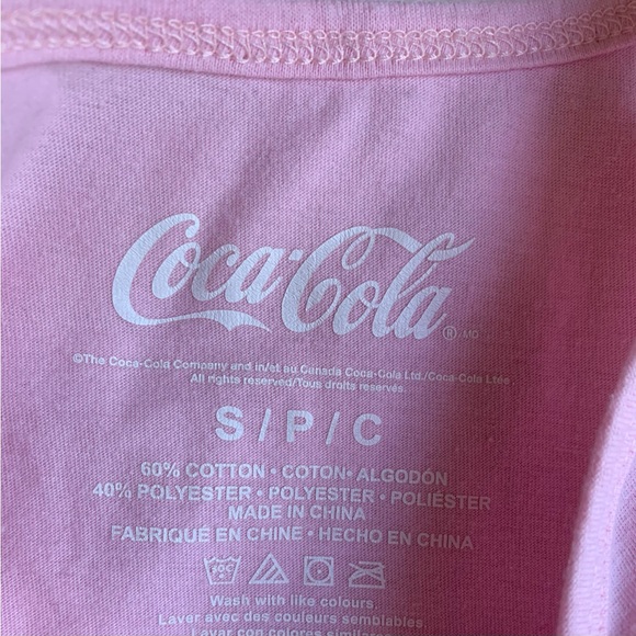 Coca Cola pink ruched tank top - Picture 4 of 9